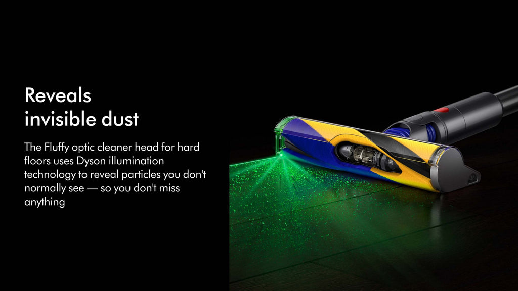 Dyson V15 Detect™ Cordless Vacuum Cleaner (Yellow/Iron) – Laser Dust Detection, Piezo Sensor, LCD Display, De‑Tangling Motorbar™, Whole‑Home Deep Cleaning