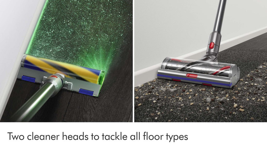 Dyson V15 Detect™ Cordless Vacuum Cleaner (Yellow/Iron) – Laser Dust Detection, Piezo Sensor, LCD Display, De‑Tangling Motorbar™, Whole‑Home Deep Cleaning