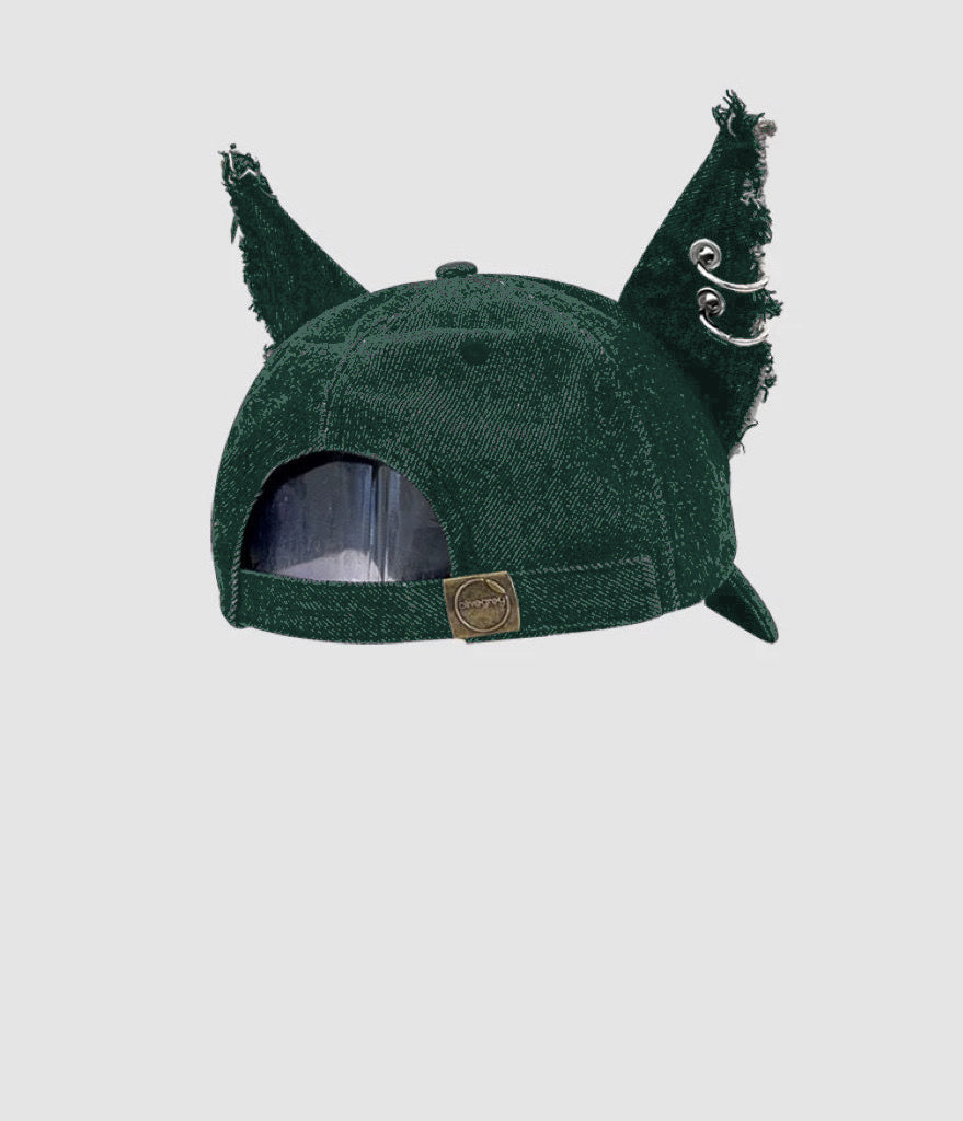 Gorra vaquera con orejas de gato: estilo deportivo estilo Harajuku grunge 