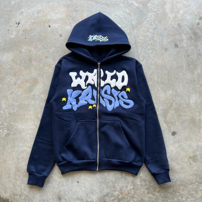 Sudadera deportiva con capucha y esqueleto de calavera oscura