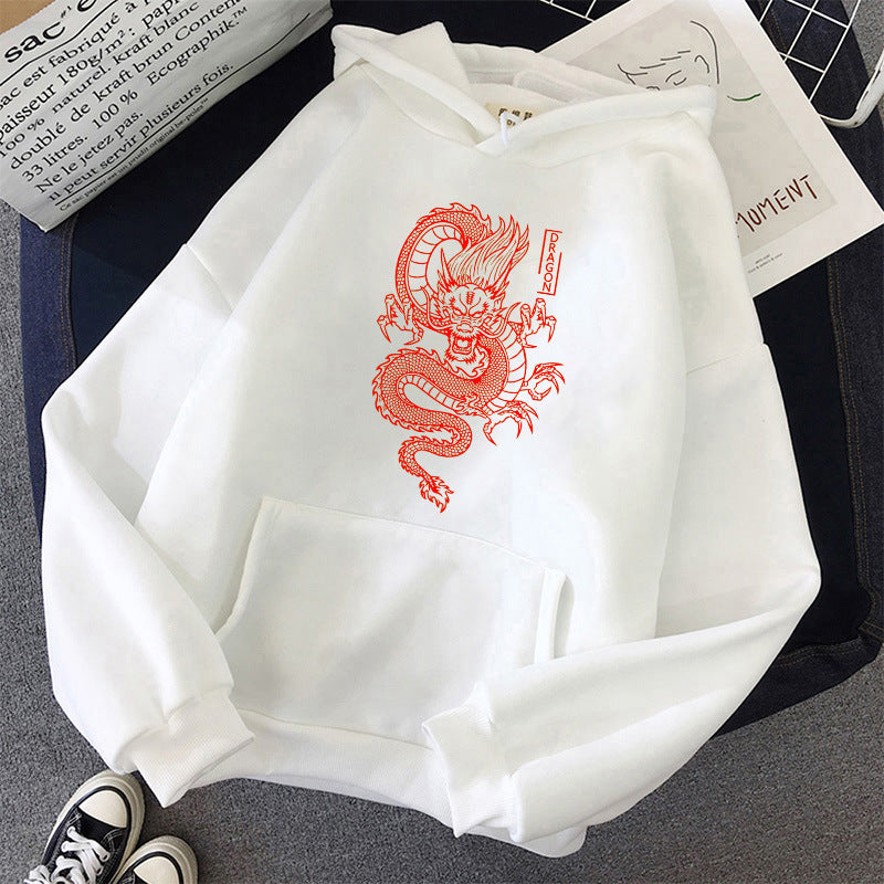 Harajuku Vintage Dragons Pattern Hoodies | Bold Street Style