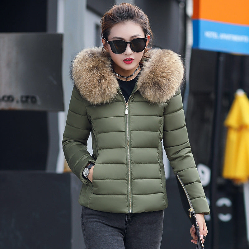 Slim Medium-Length Cotton Padded Jacket | Cozy Elegance
