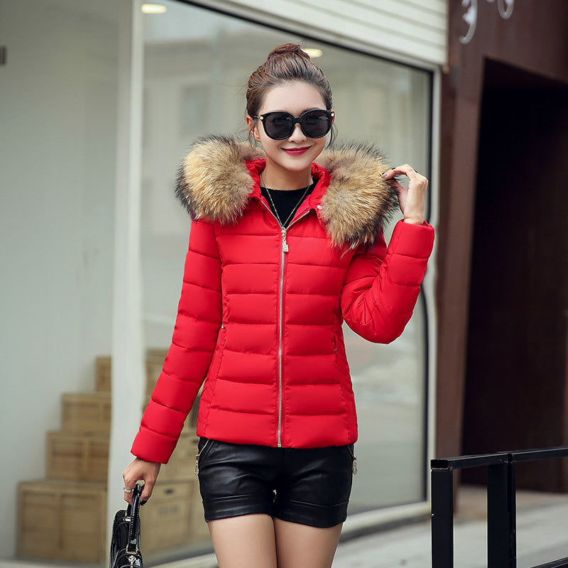 Slim Medium-Length Cotton Padded Jacket | Cozy Elegance
