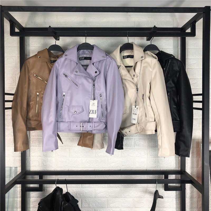 Women's Slim PU Leather Jacket | Timeless Style Meets Comfort