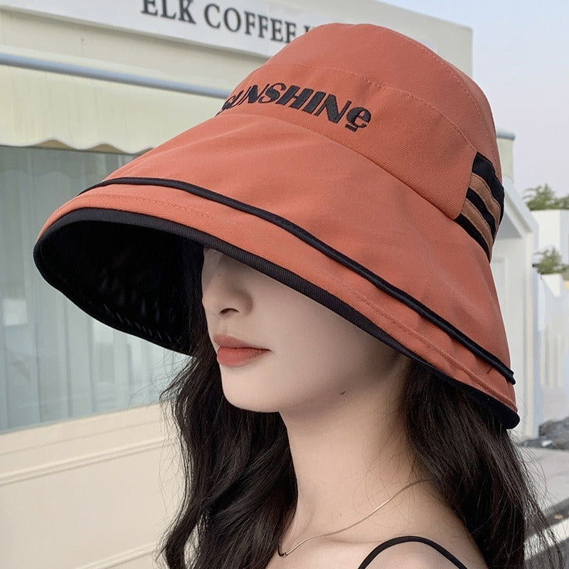 Women's Korean-Style Vinyl Bucket Hat – Sun Protective