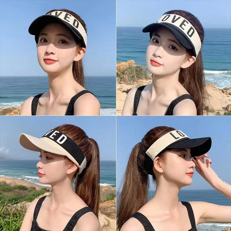 Gorra con la letra "LOVED" – Protector solar de verano