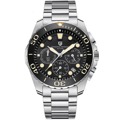Stainless‑Steel Diver Chronograph Watch – Aquaracer‑Style Luxury Sports Timepiece