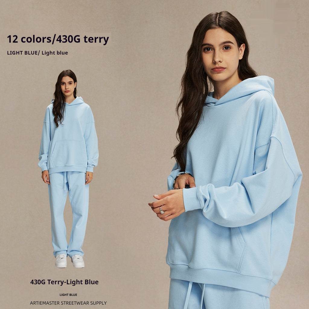 Terry Cotton Hoodies Unisex | Bright & Dark Colors | Casual Street Fashion Pullover