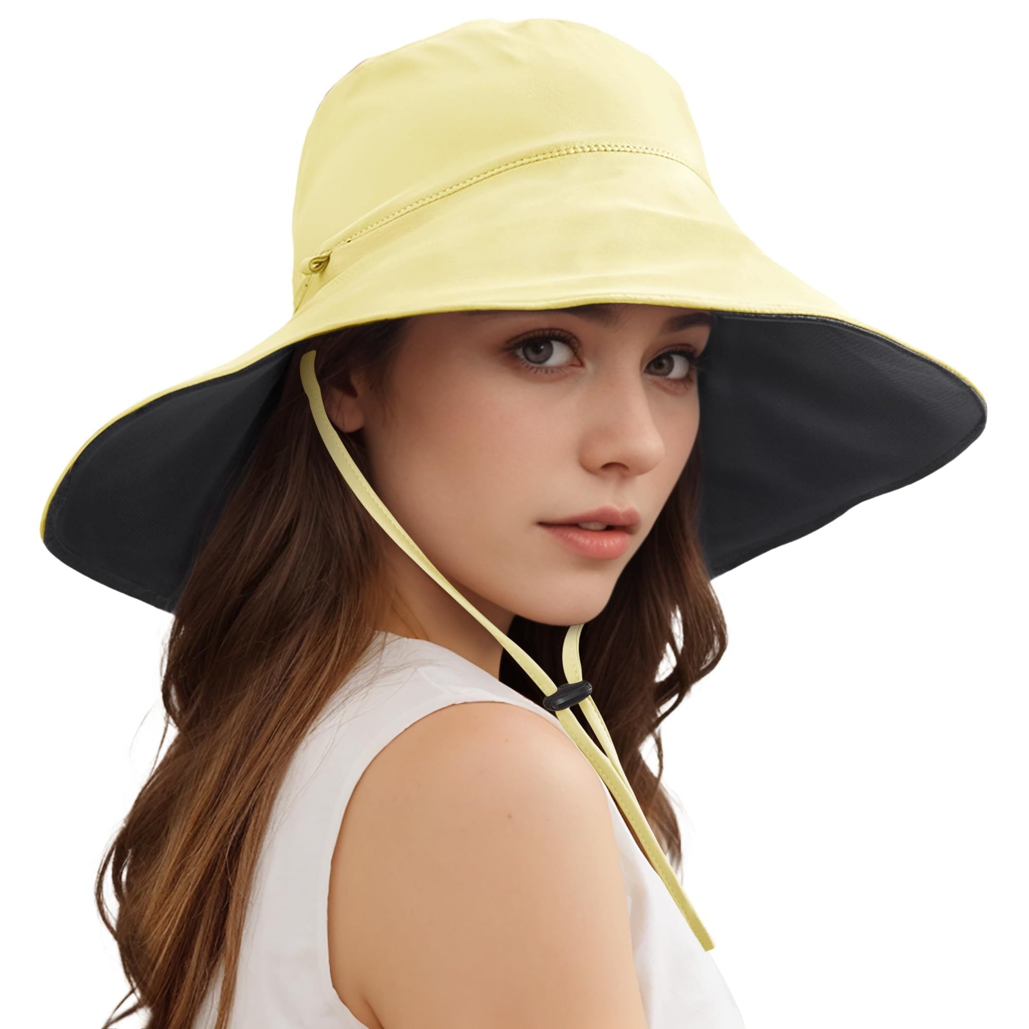 Sombrero refrescante de ala ancha | Gorra versátil de doble cara para exteriores