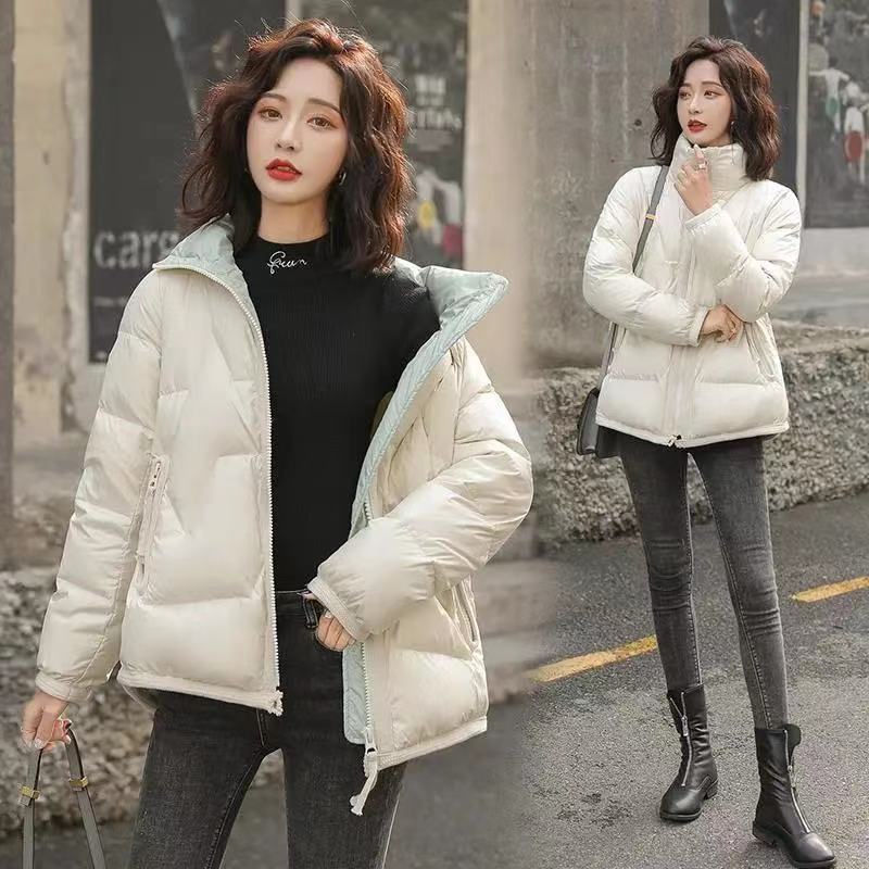 Women's Short Cotton-padded Jacket Anti-season Bright Face Down Padded Jacket Fashion
