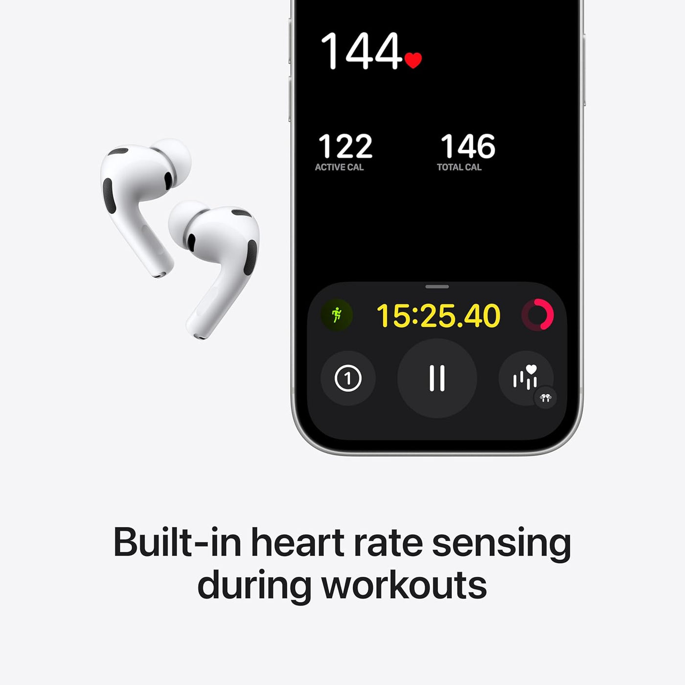 Apple AirPods Pro (3rd Generation) with MagSafe Charging Case (USB‑C) – Active Noise Cancellation, Adaptive Audio, Heart Rate Sensing, Personalized Spatial Audio