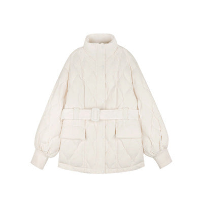 Slim-Fit Waist-Length Korean Winter Jacket – Lightweight Short Puffer Coat