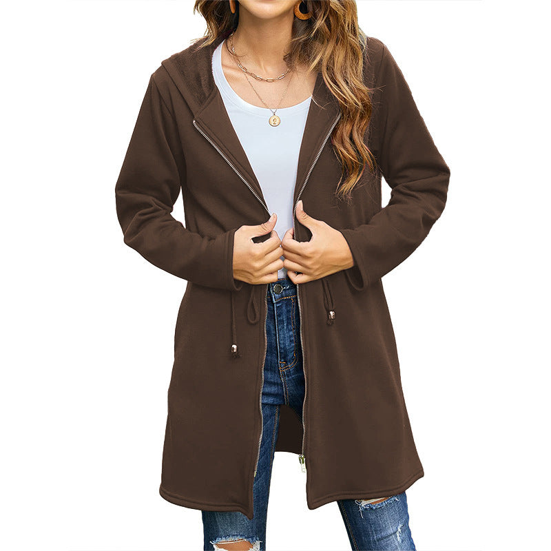 Chic Solid Color Hoodie Cardigan – Plush, Lightweight & Layer-Ready