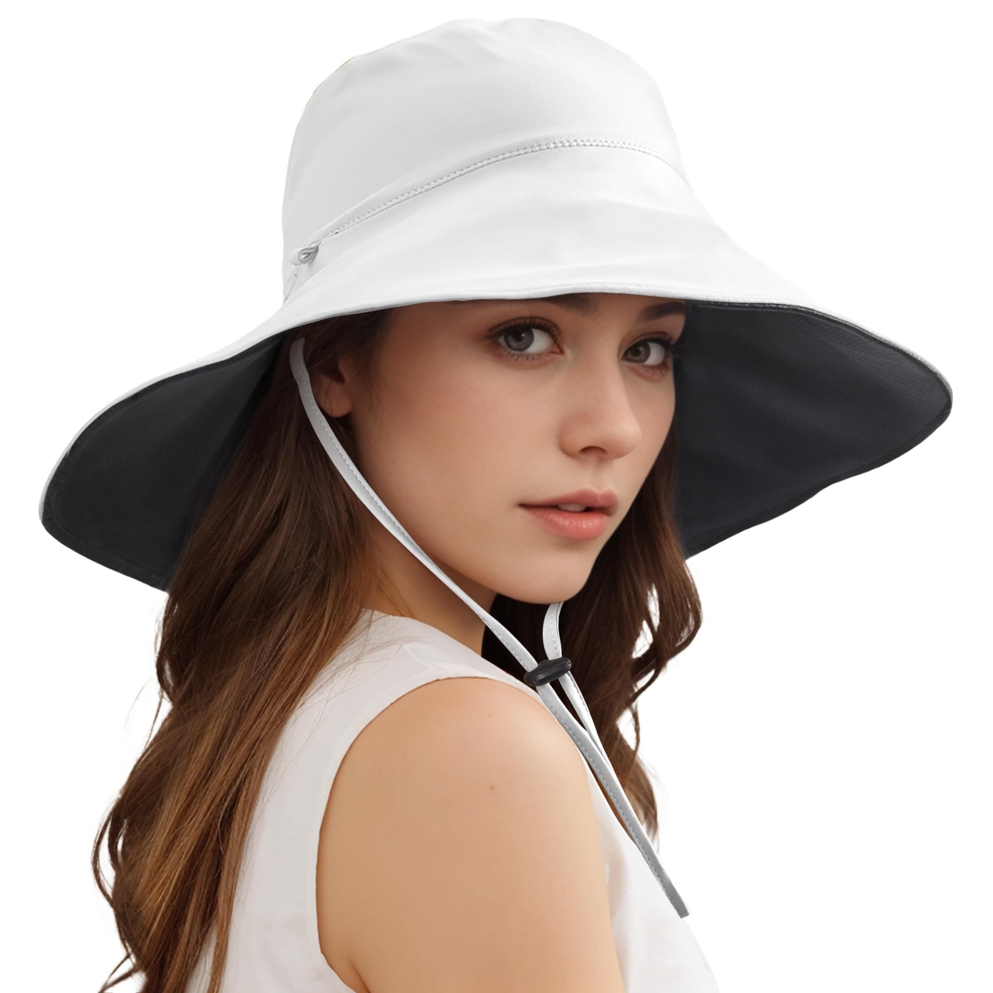 Sombrero refrescante de ala ancha | Gorra versátil de doble cara para exteriores