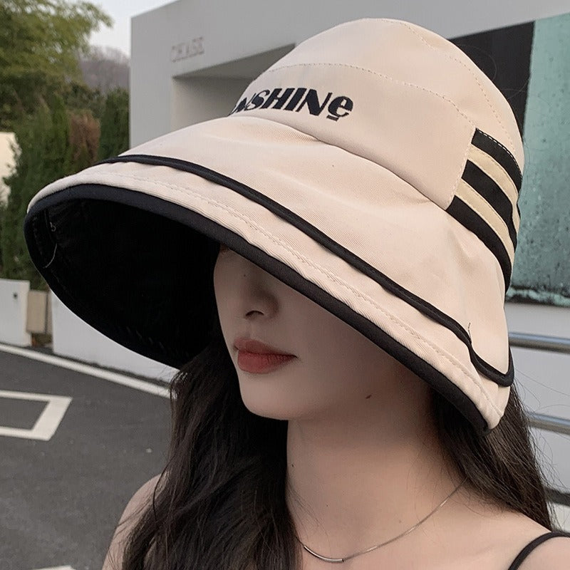 Women's Korean-Style Vinyl Bucket Hat – Sun Protective