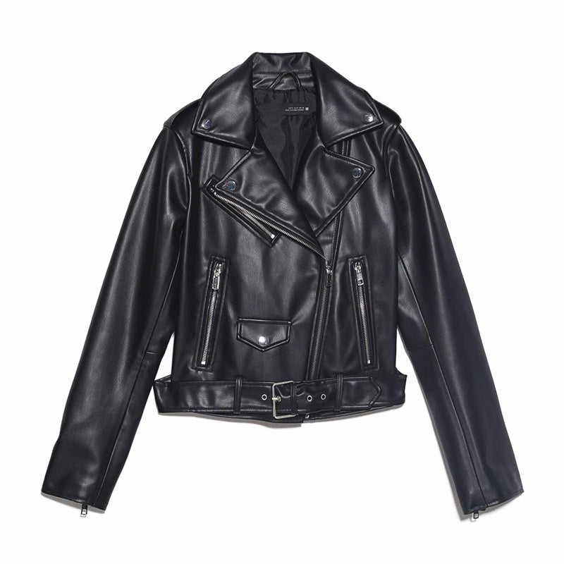 Women's Slim PU Leather Jacket | Timeless Style Meets Comfort