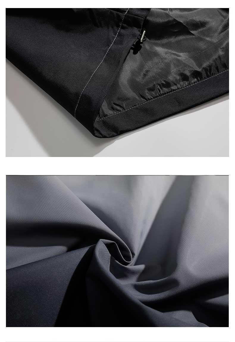 Gradient Color Waterproof Streetwear Jacket – Bold Patch-Pocket Coat