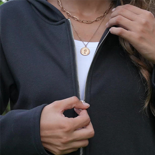 Chic Solid Color Hoodie Cardigan – Plush, Lightweight & Layer-Ready