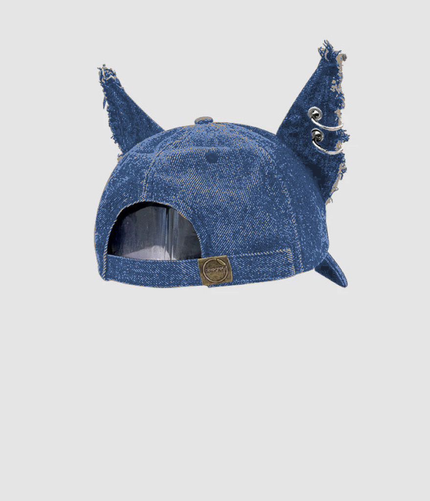 Denim Cat Ear Hat – Harajuku Grunge Streetwear Sports Cap