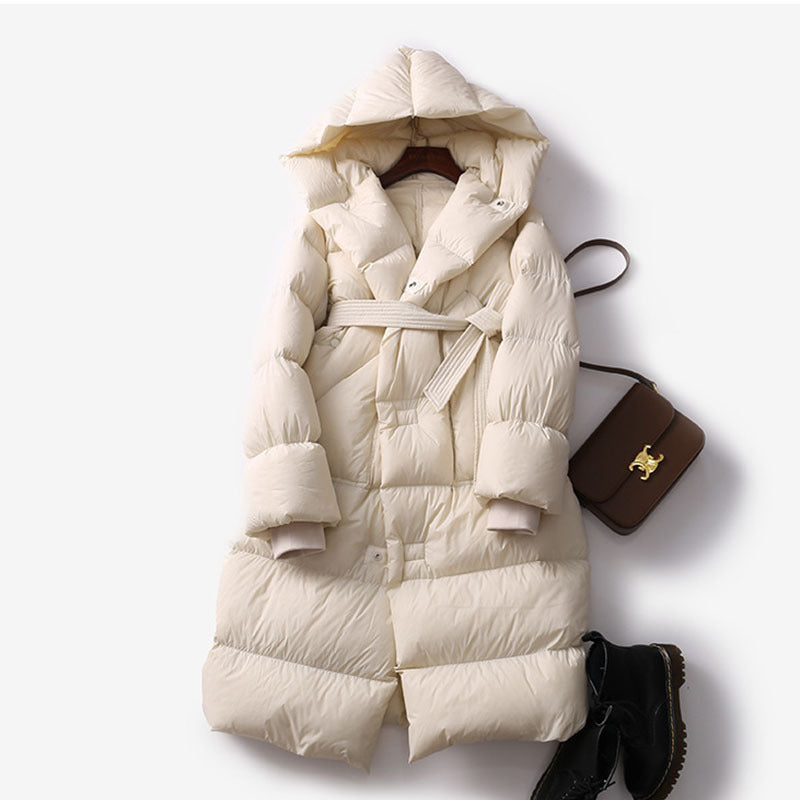 Women’s Long Loose-Fit Premium Down Puffer Coat – Oversized Winter Jacket