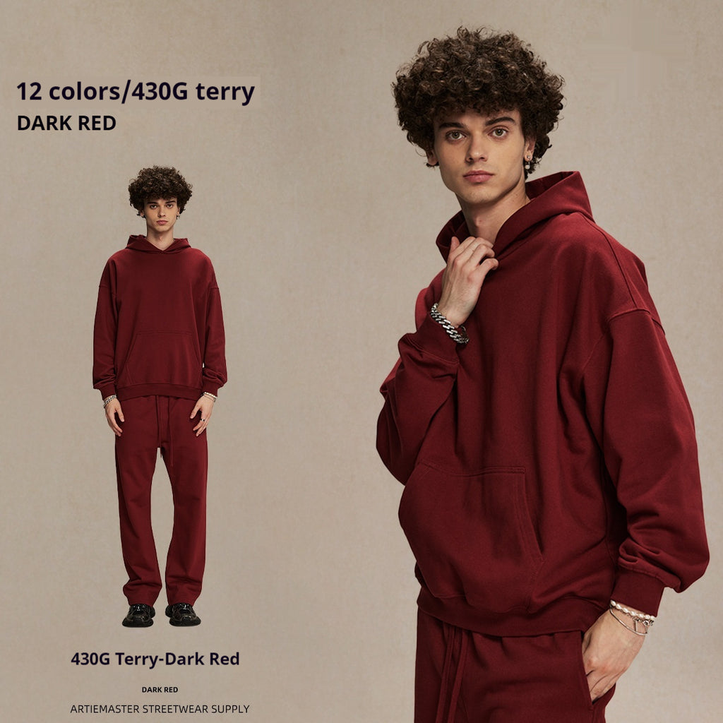 Terry Cotton Hoodies Unisex | Bright & Dark Colors | Casual Street Fashion Pullover