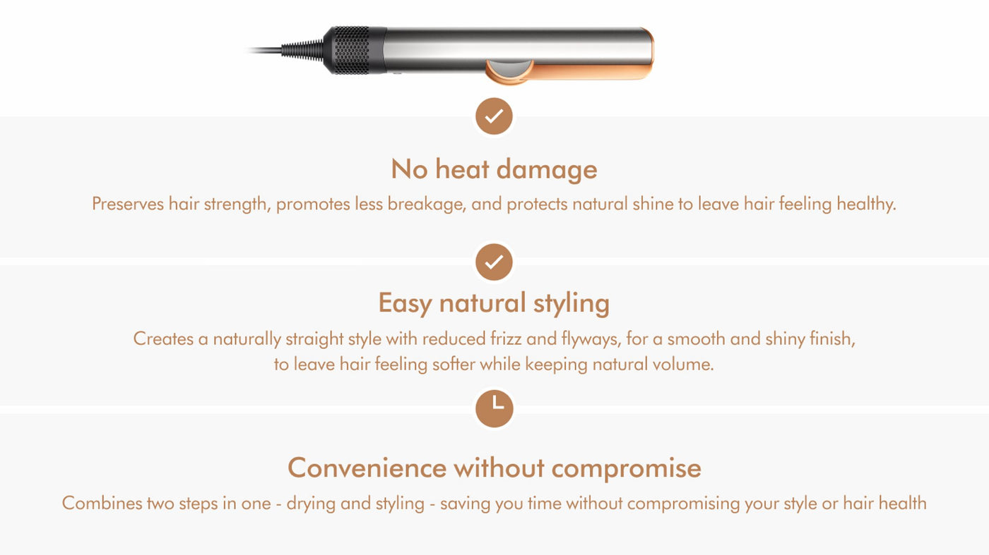 Dyson Airstrait™ Wet‑to‑Dry Hair Dryer & Straightener – No Heat Damage, Salon‑Smooth Finish