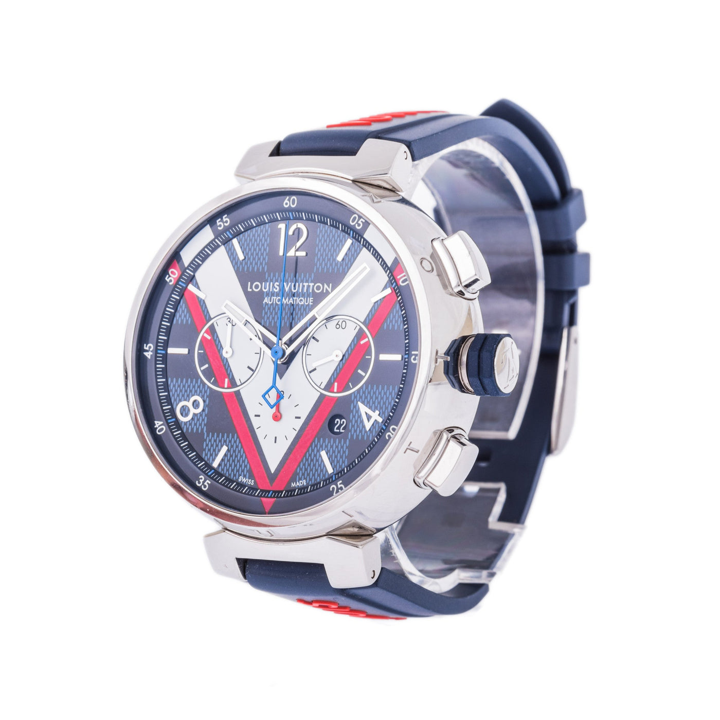 Louis Vuitton Tambour Damier Cobalt – Bold Design and Timeless Elegance