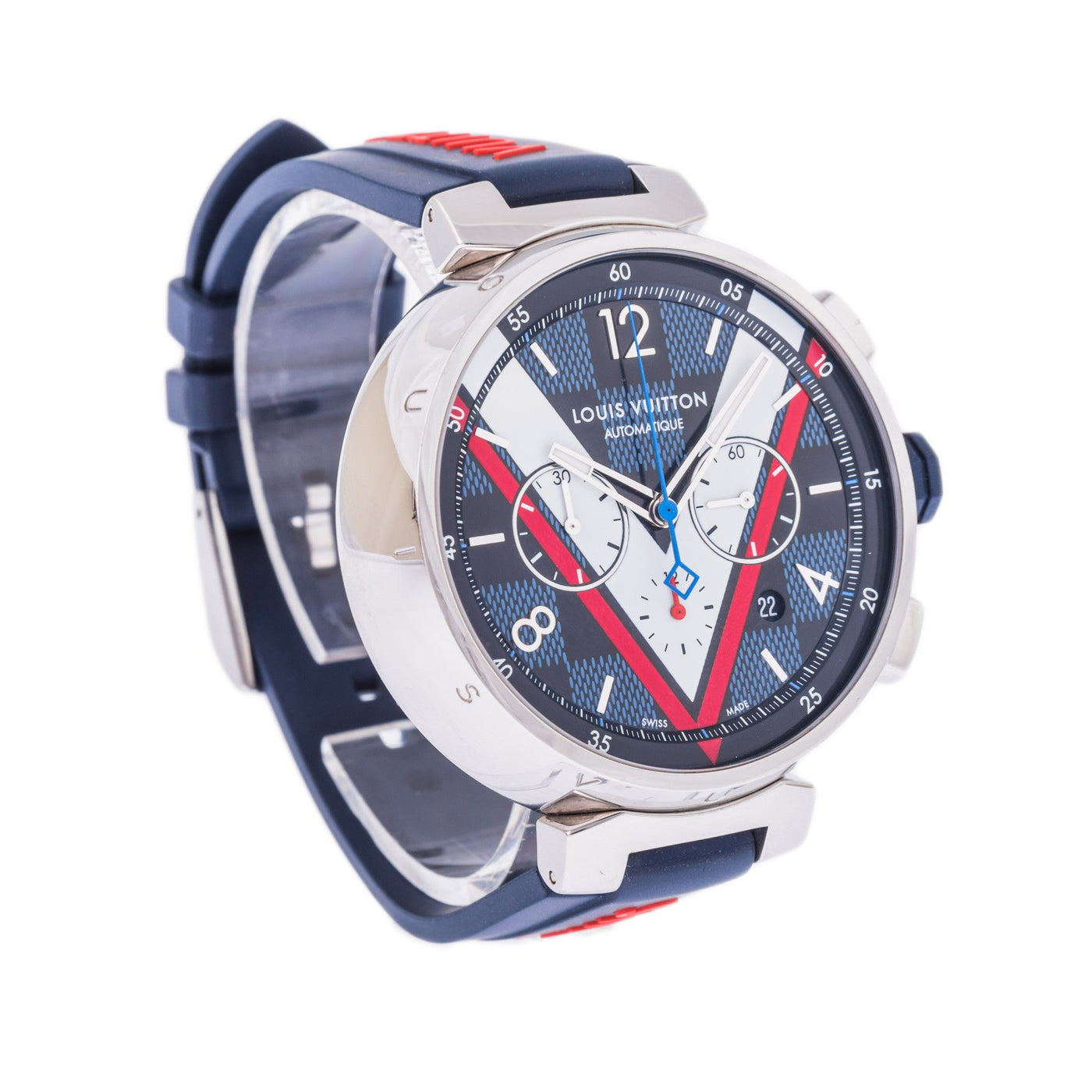 Louis Vuitton Tambour Damier Cobalt – Bold Design and Timeless Elegance