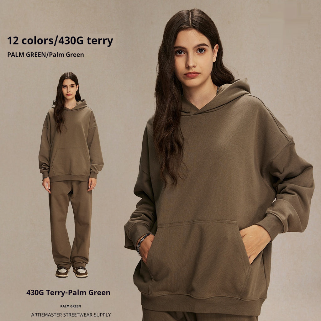 Terry Cotton Hoodies Unisex | Bright & Dark Colors | Casual Street Fashion Pullover
