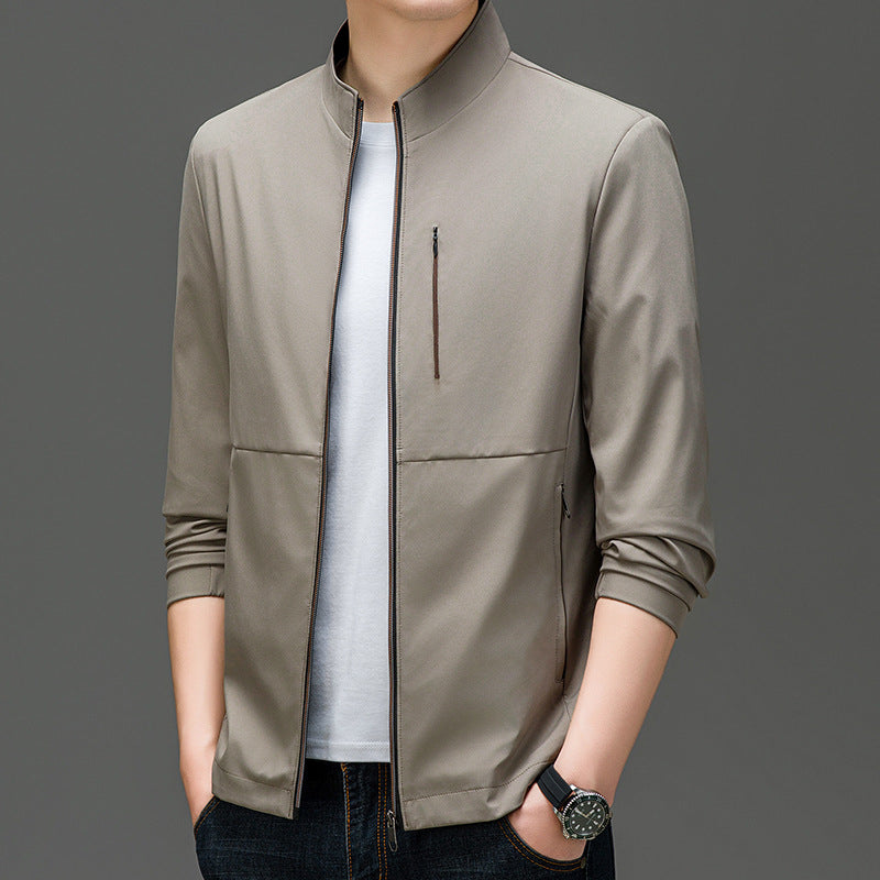 Men's Solid Color Jacket High-grade Trendy Casual