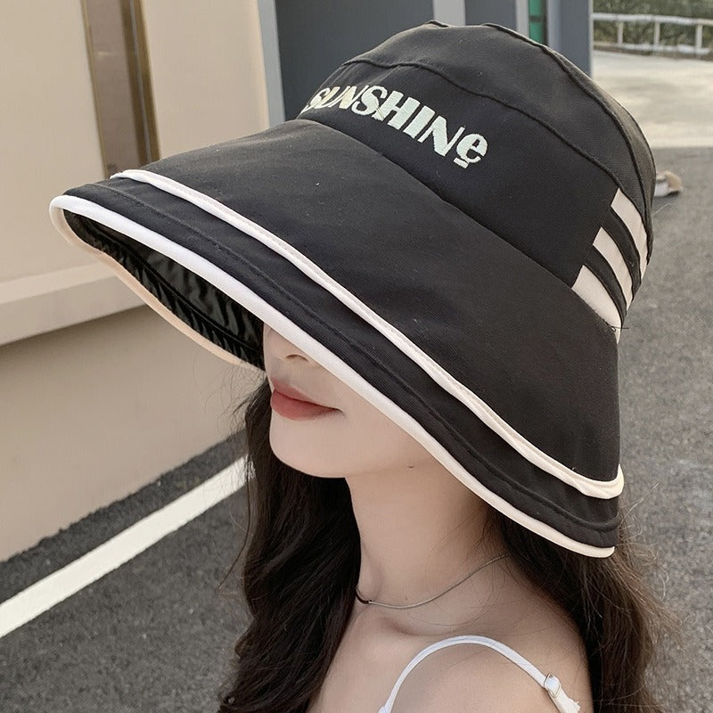 Women's Korean-Style Vinyl Bucket Hat – Sun Protective