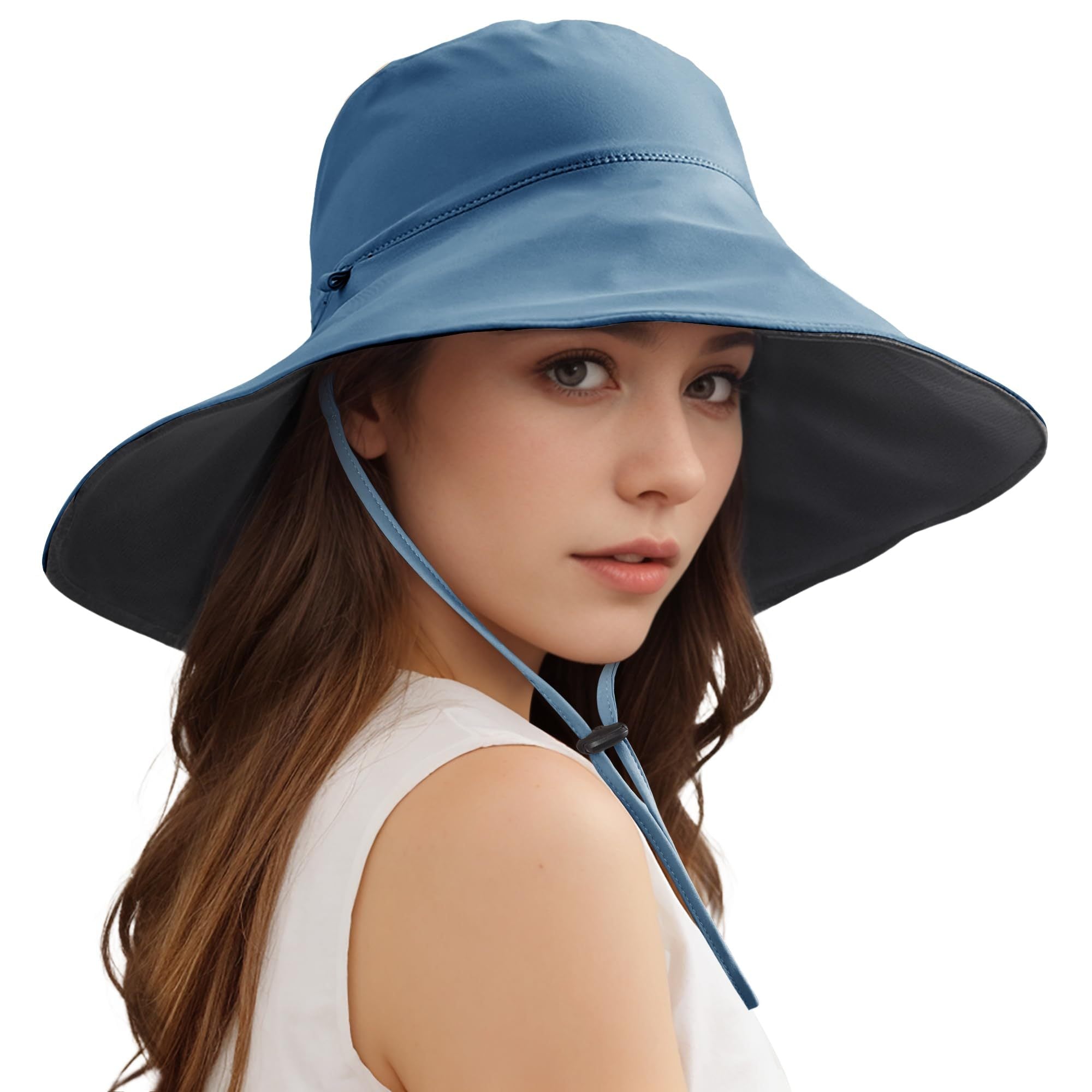 Sombrero refrescante de ala ancha | Gorra versátil de doble cara para exteriores