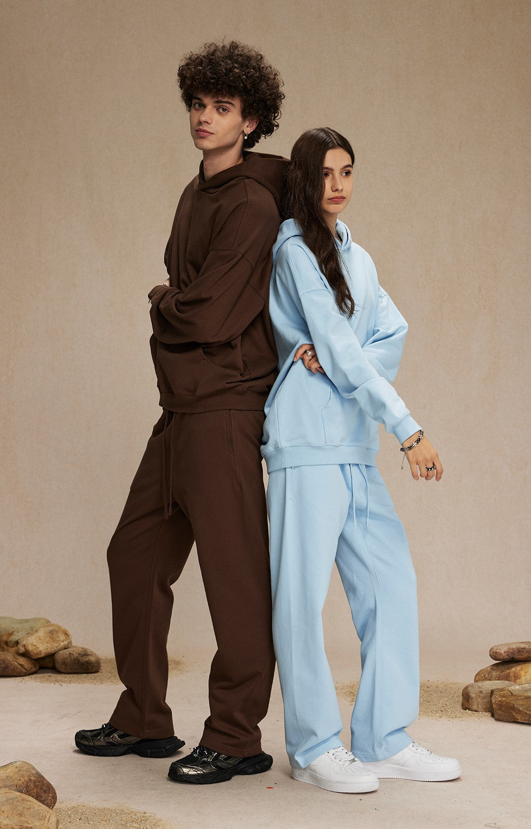 Sudadera unisex de algodón de rizo | Colores brillantes y oscuros | Jersey informal de moda urbana