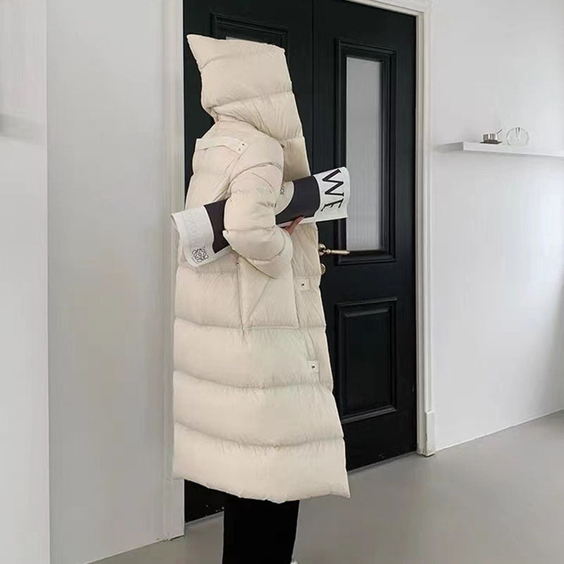 Women’s Long Loose-Fit Premium Down Puffer Coat – Oversized Winter Jacket