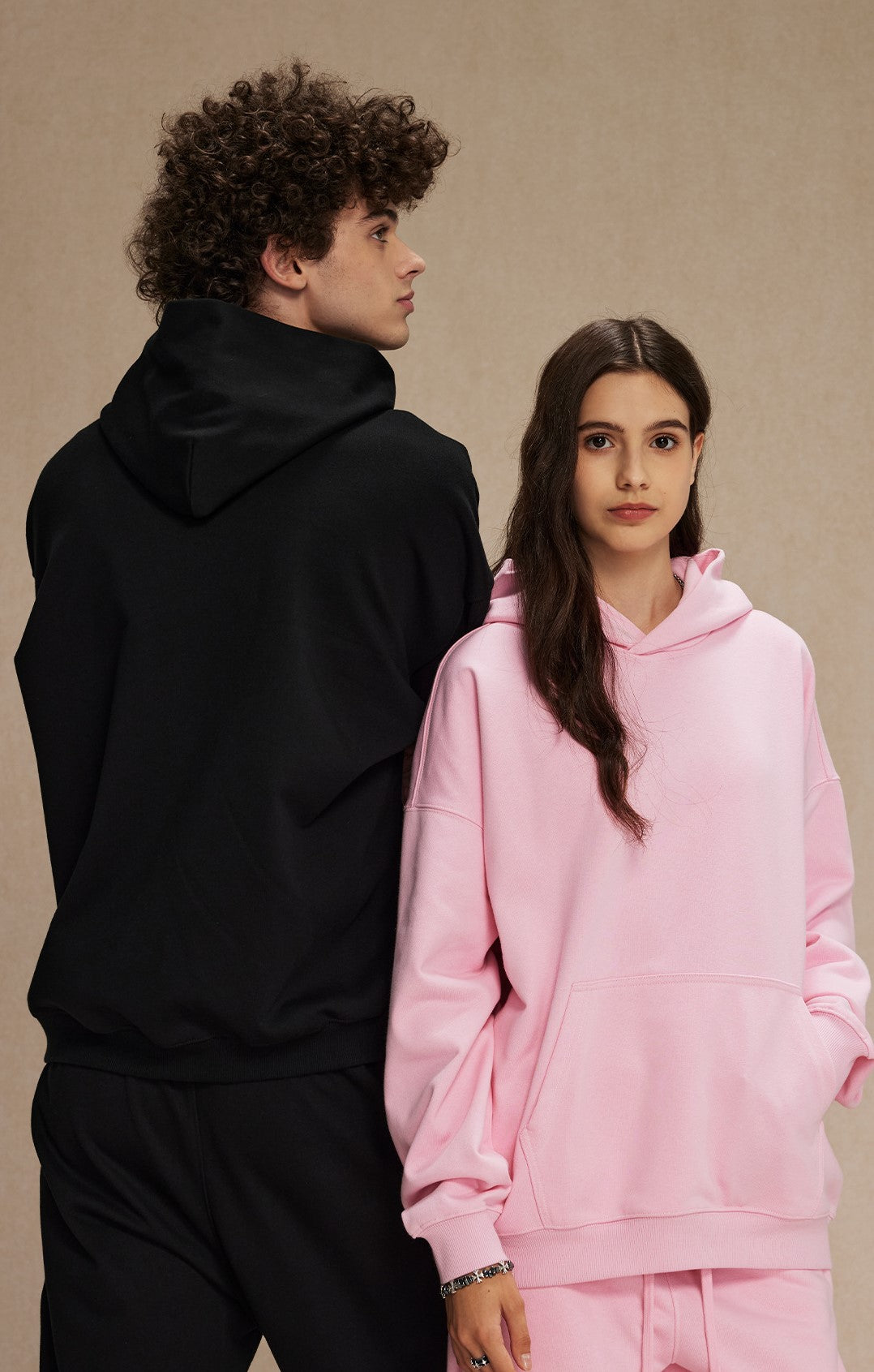 Sudadera unisex de algodón de rizo | Colores brillantes y oscuros | Jersey informal de moda urbana