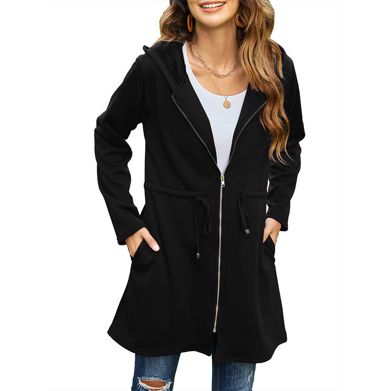 Chic Solid Color Hoodie Cardigan – Plush, Lightweight & Layer-Ready